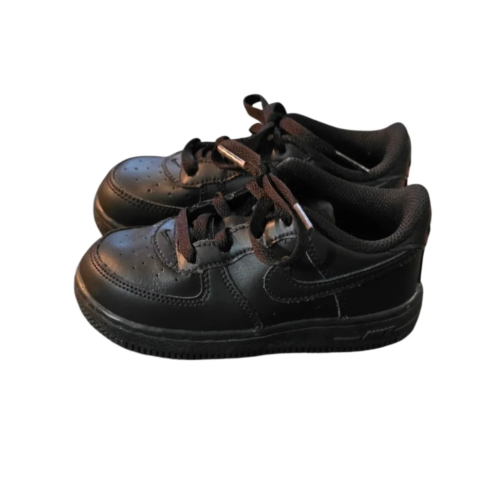 Nike Air Force 1 One Kids 8c Black Sneakers Shoes